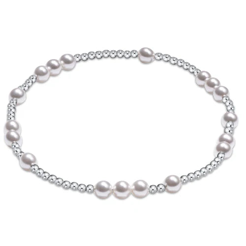 hope unwritten sterling 4mm bead bracelet - pearl by enewton