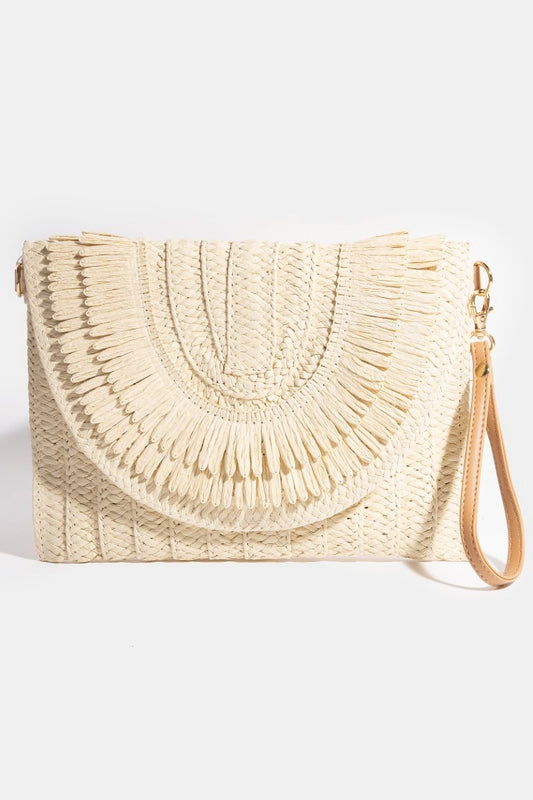 Paper Weave Envelope Clutch Bag