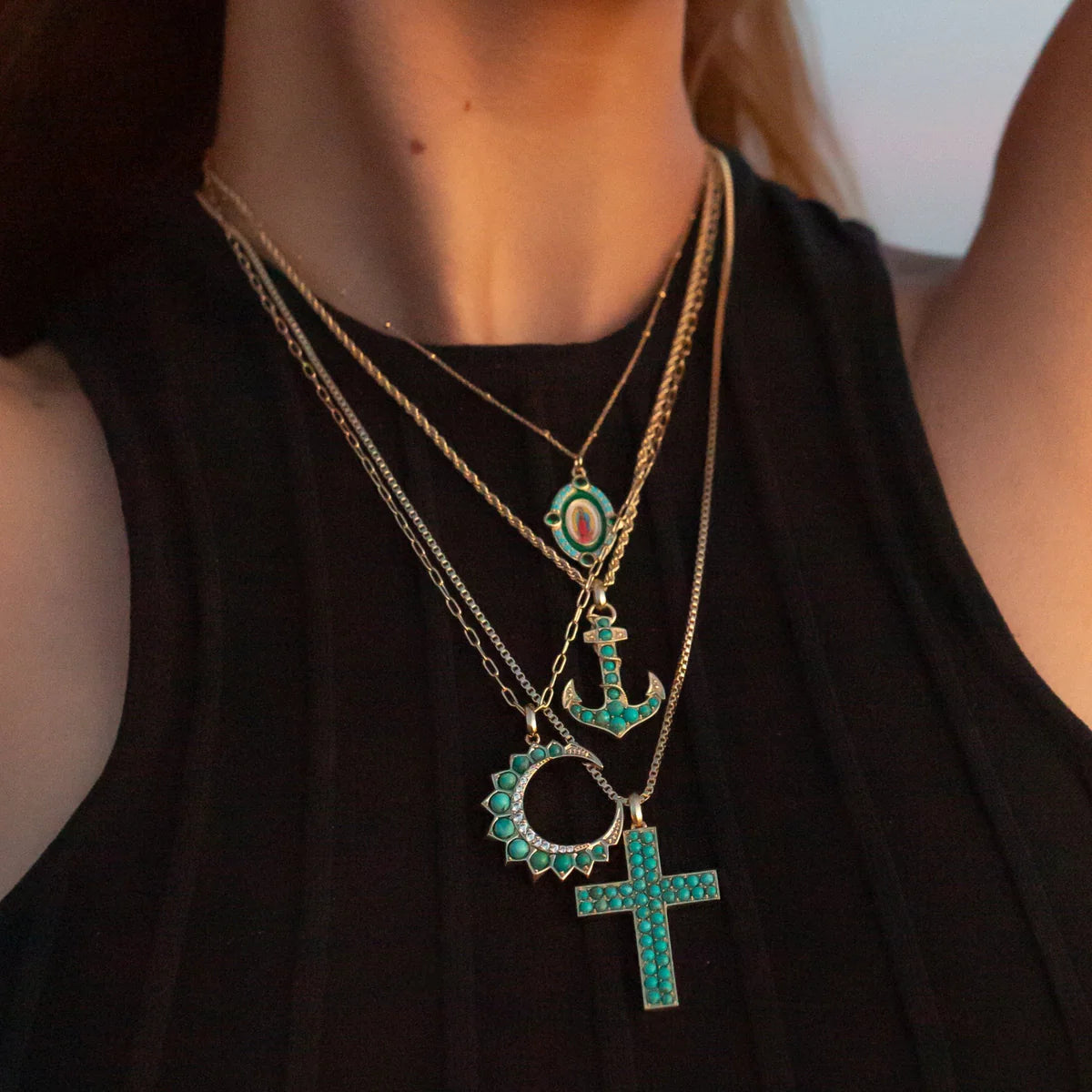 Elpis Cross Necklace