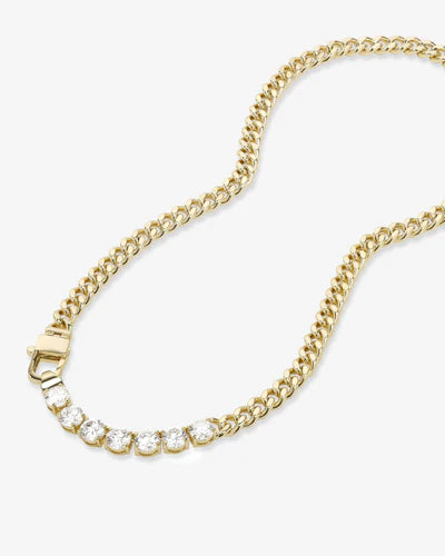 Julian Loves Diamonds Necklace GOLD |White Diamondettes