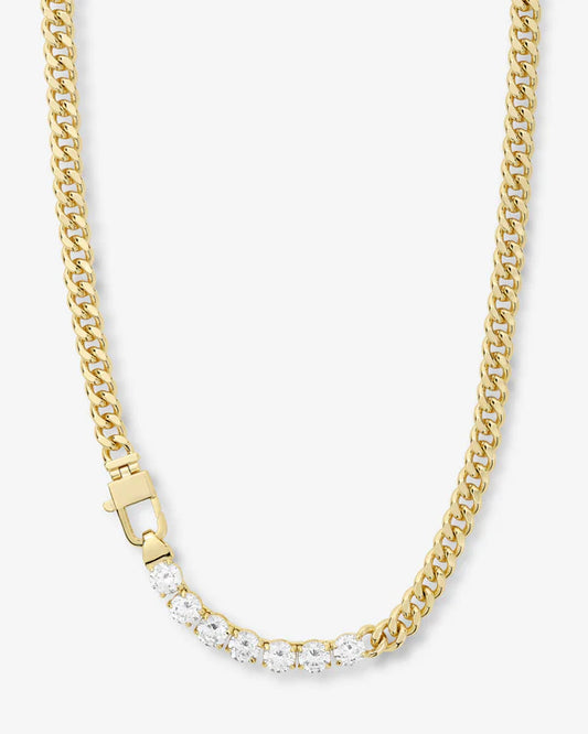 Julian Loves Diamonds Necklace GOLD |White Diamondettes