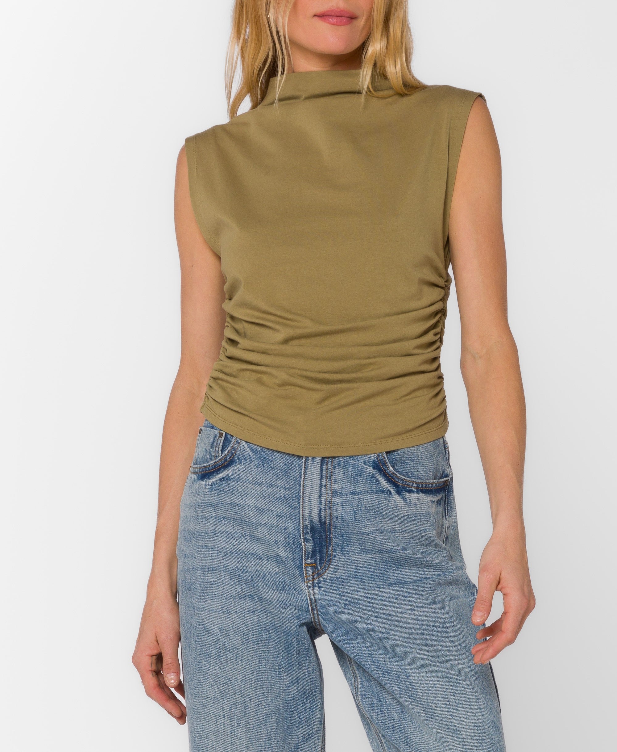 【GROVE】 REMI RIB SLEEVELESS KNIT / 追跡付 REORIA Womens Summer Sexy V-Neck Sleeveless Double Lined