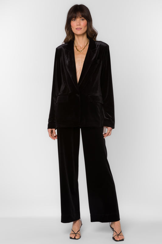 Lizzy Black Velvet Blazer