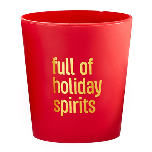 Gold Foil Frost Shot Cups - Holiday Spirits - Set of 10