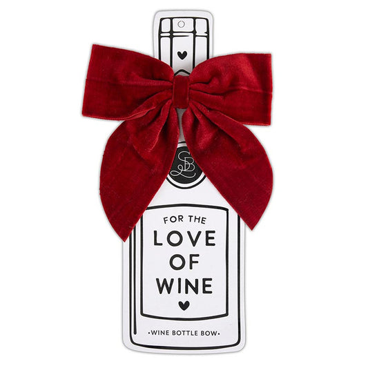 Wine Bottle Velvet Bow