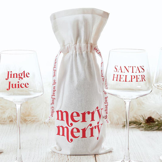 Christmas Wine Bags