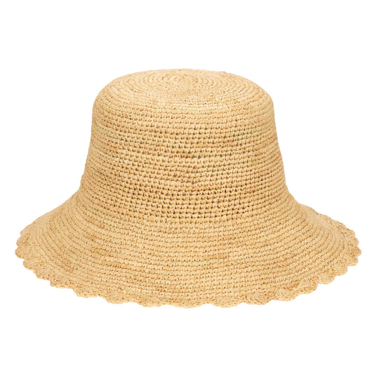 Sand Dollar - Hand Crochet Bucket Hat with Scalloped Brim