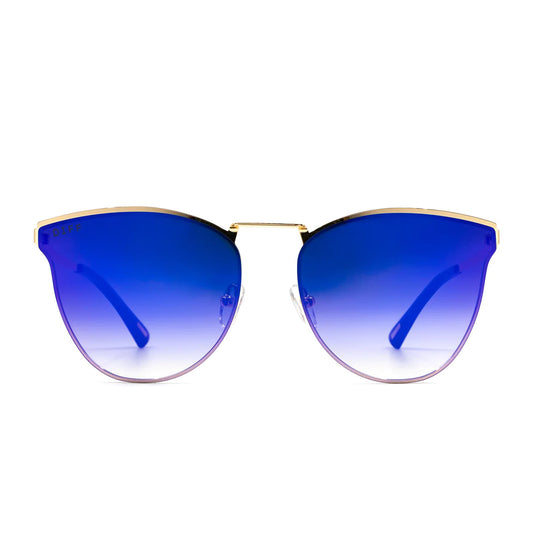 Sadie Gold Purple Mirror Sunglasses
