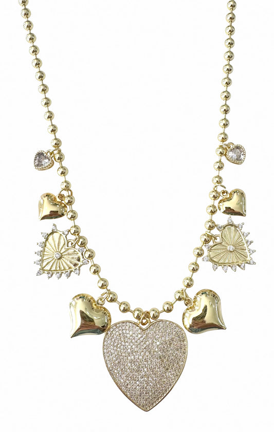 Tavia Charm Ball Chain Necklace