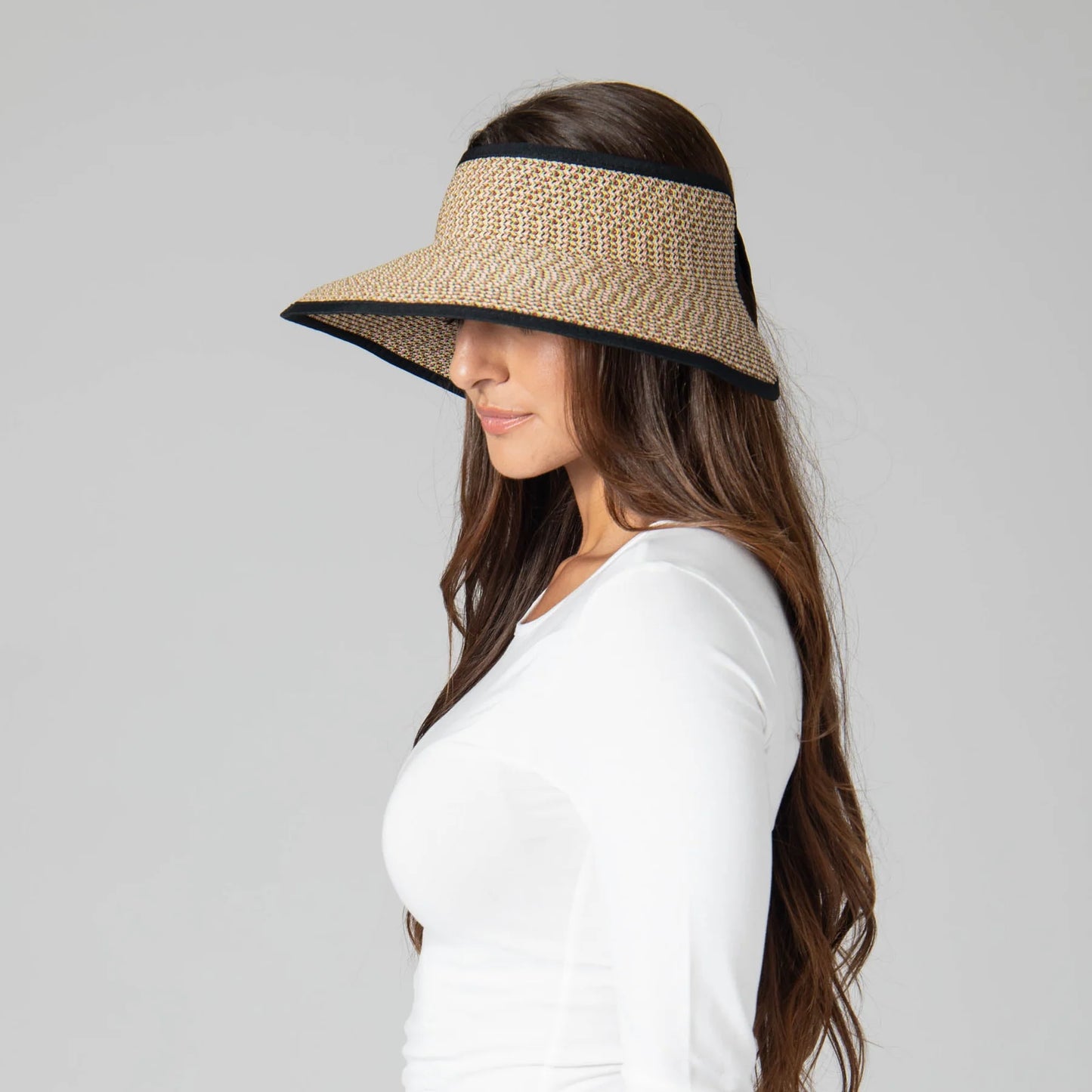 San Diego Hat Company's Signature Women's Ultrabraid Large Brim Visor