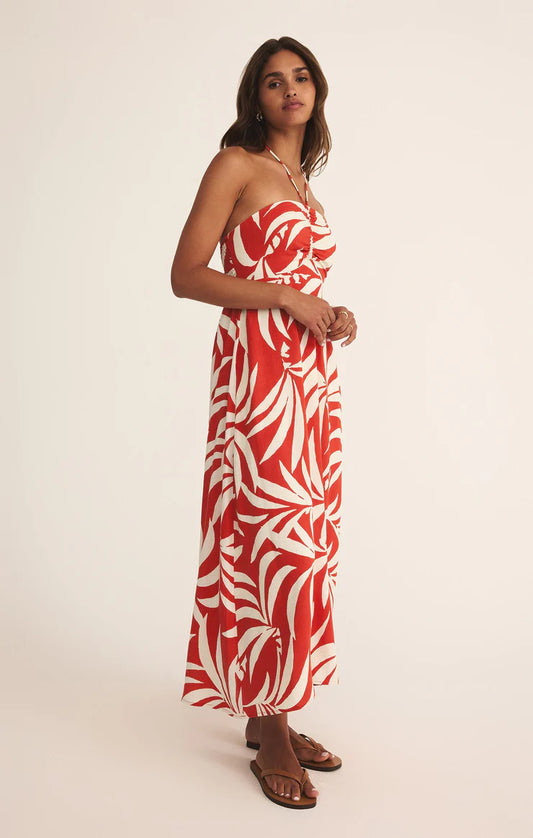 Z Supply - Elodi Palm Floral Midi Dress
