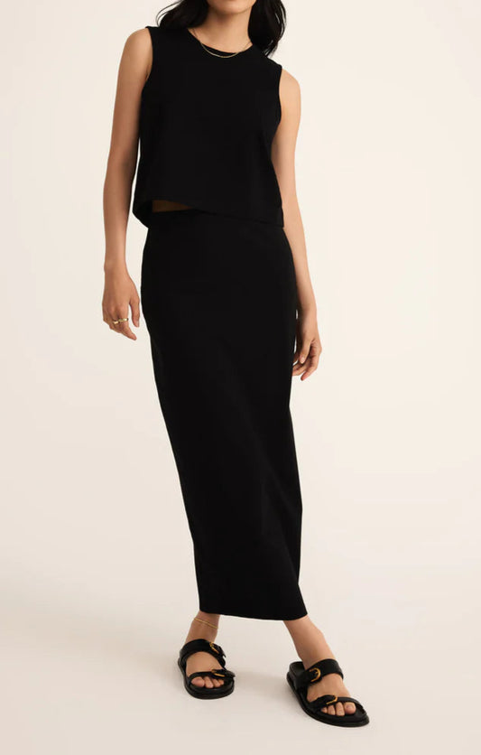 Gail Midi Skirt - True Black