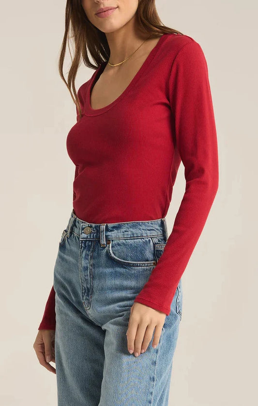 Sirena Long Sleeve Rib Tee