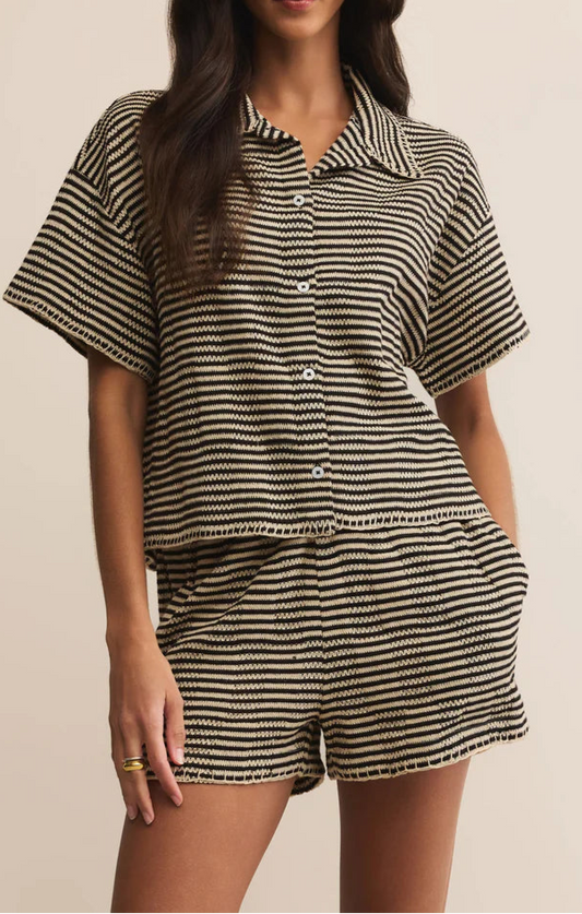 Monaco Crochet Button Up