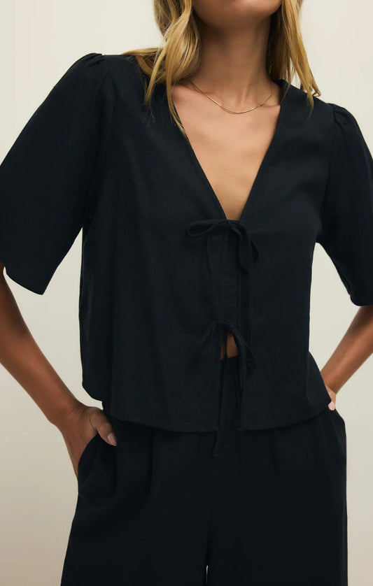 Z Supply | La Belle Linen Cropped Top