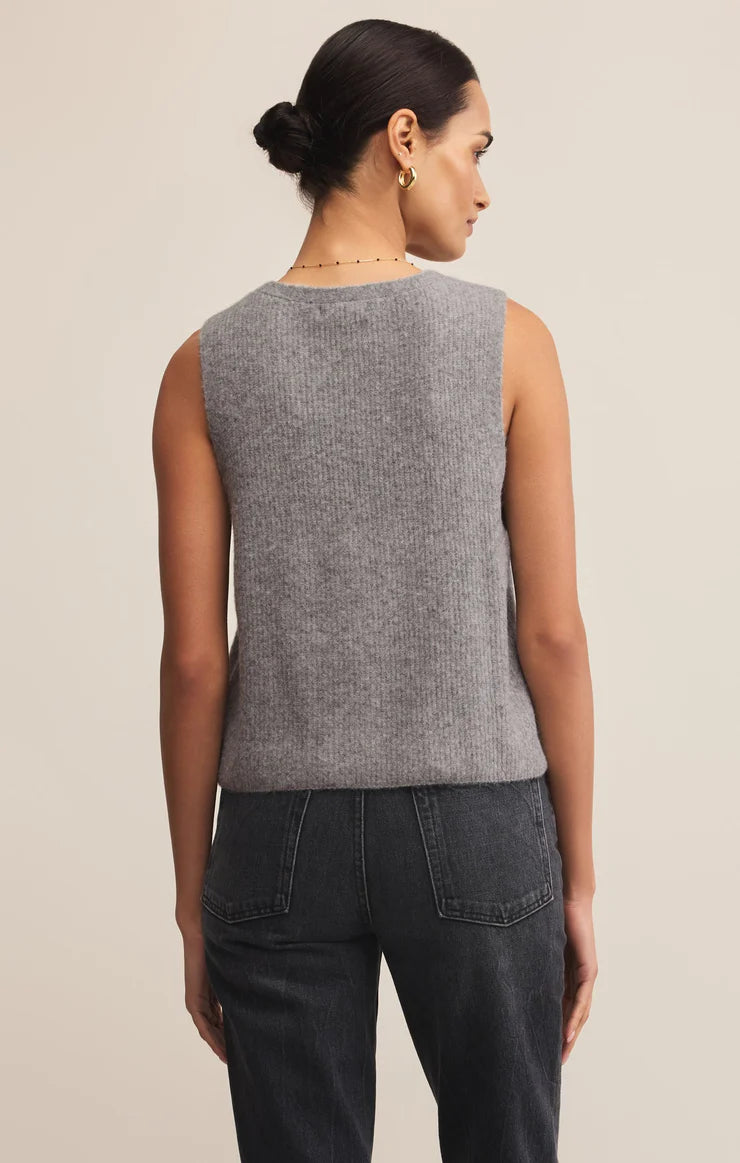 Z Supply Bryce Sweater Vest Heather Grey