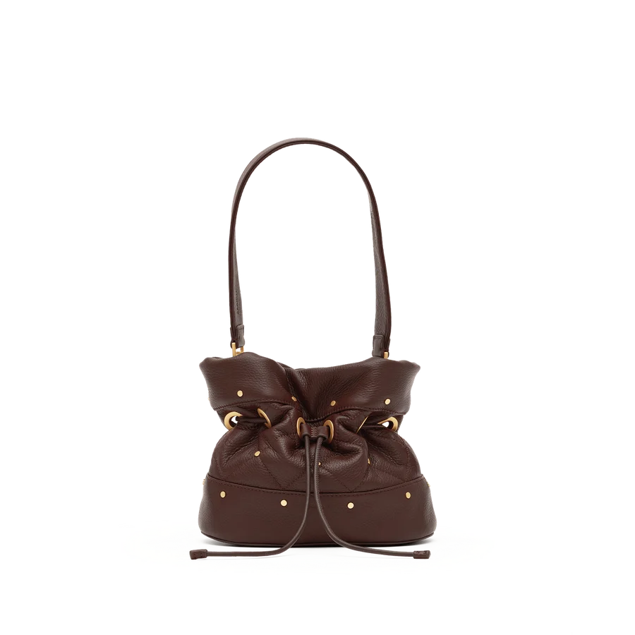 Hammitt |  Gianna sml- Quilted Espresso Brushed Gold