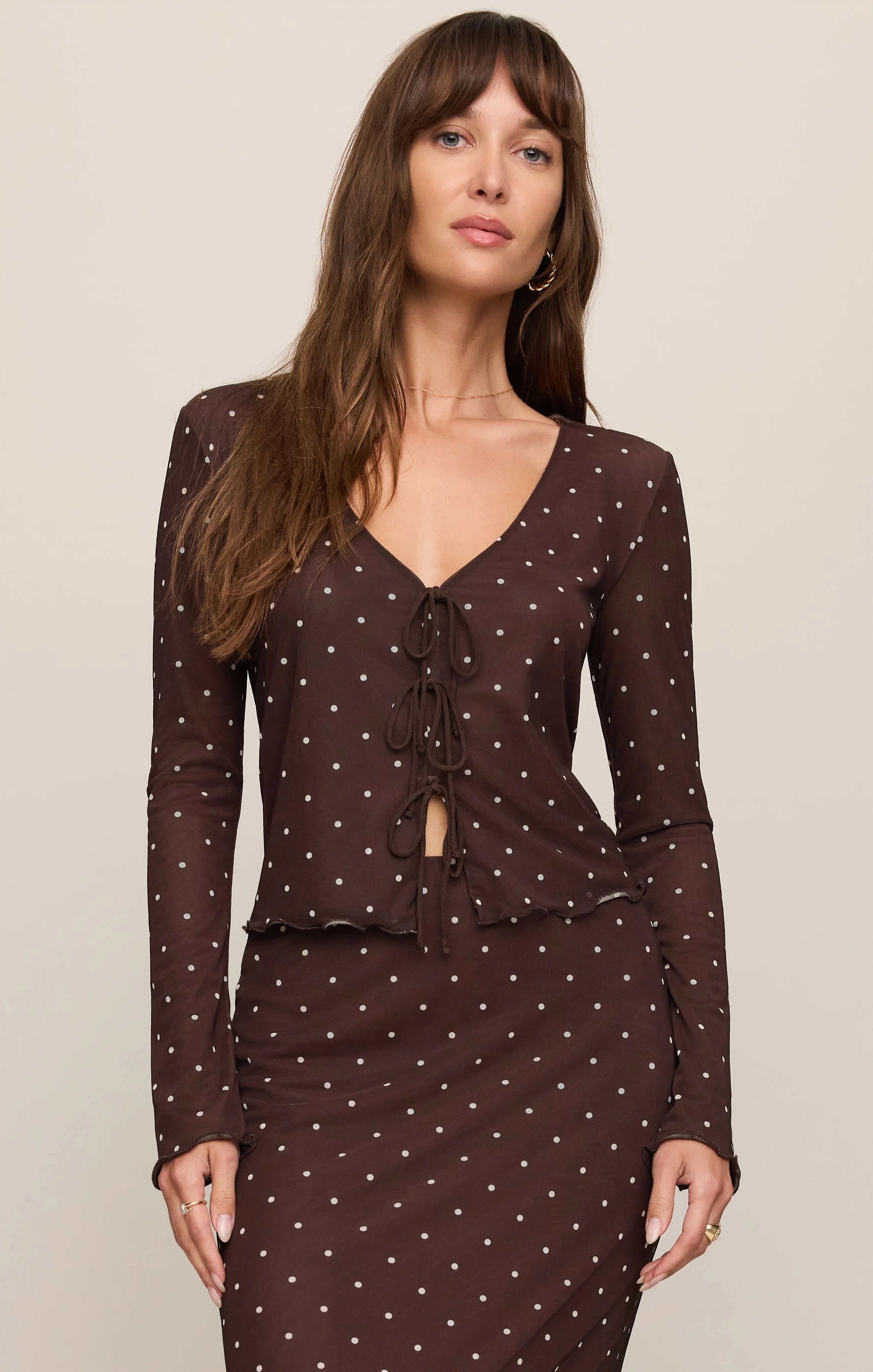 Z Supply | Amara Polka Dot Mesh Top