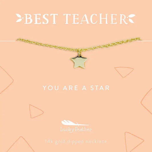 Teacher Necklace - You are a Star Teacher