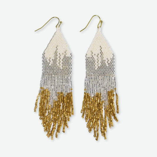 Claire Ombre Beaded Fringe Earrings