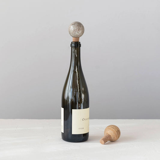 Marble & Cork Bottle Stopper