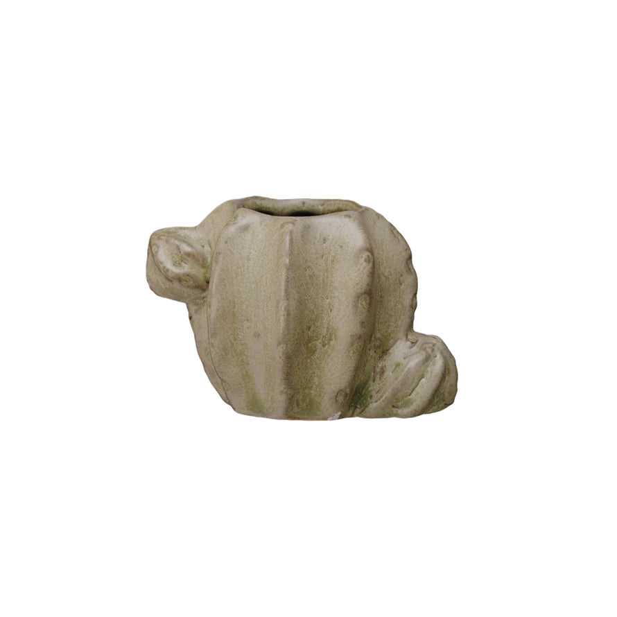 Cactus Shaped Stoneware Toothpick Holder