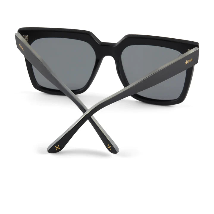 topanga matte black silver mirror sunglasses