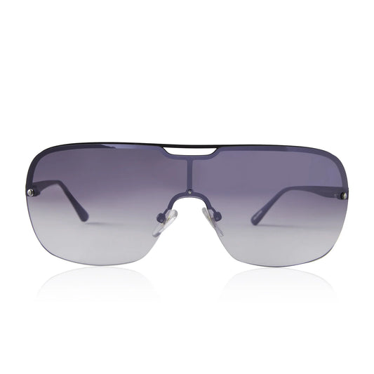 wilshire black grey to clear gradient flash sunglasses