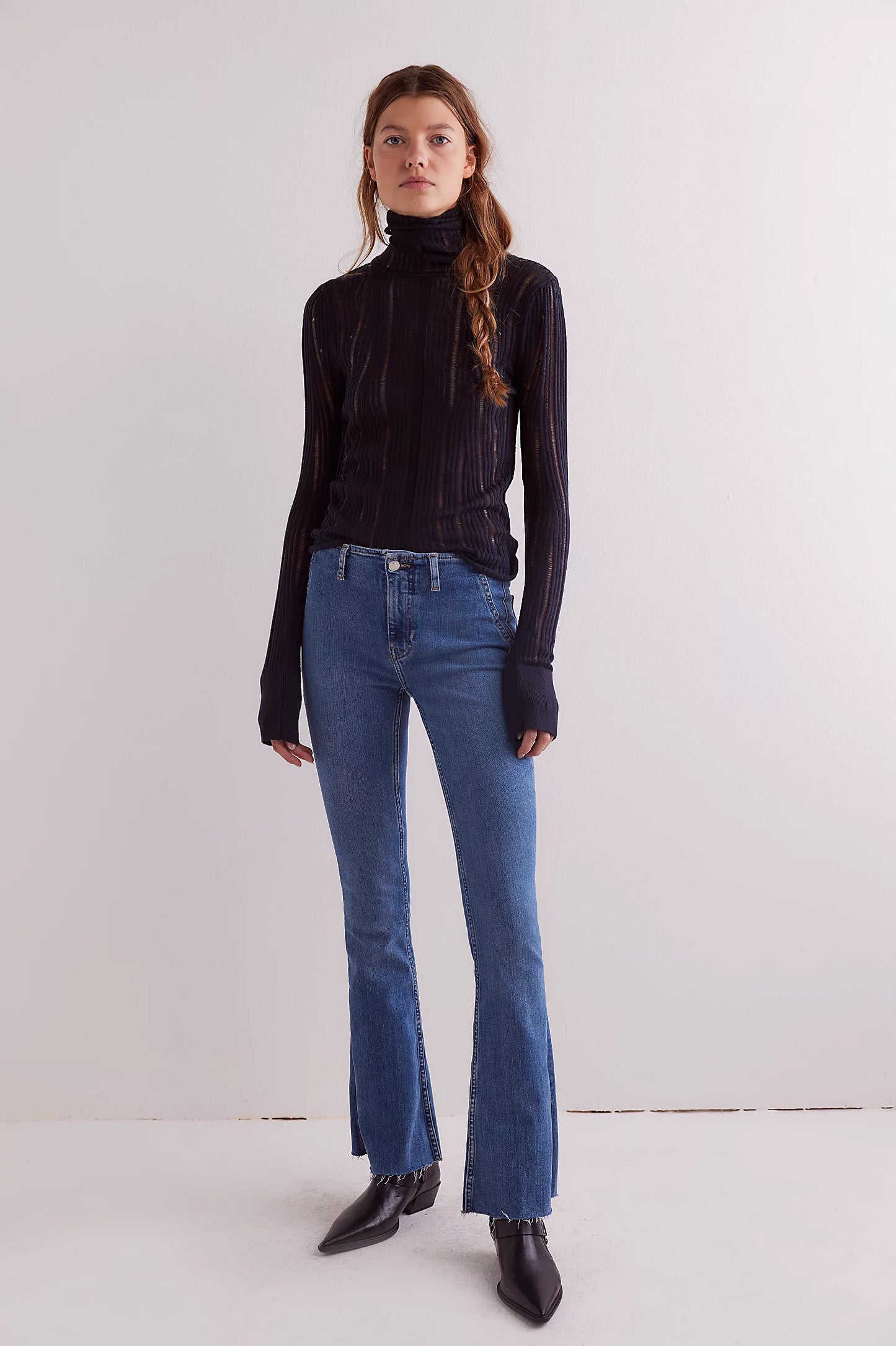 We The Free Level Up Slit Slim Flare Jeans by Free People