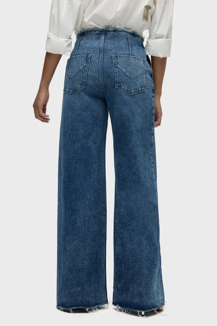 James High-Rise Darted Wide Leg Jean by Hudson Jeans