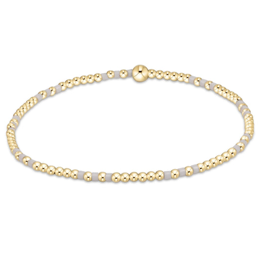 Hope joy pattern 2mm bead bracelet (white)