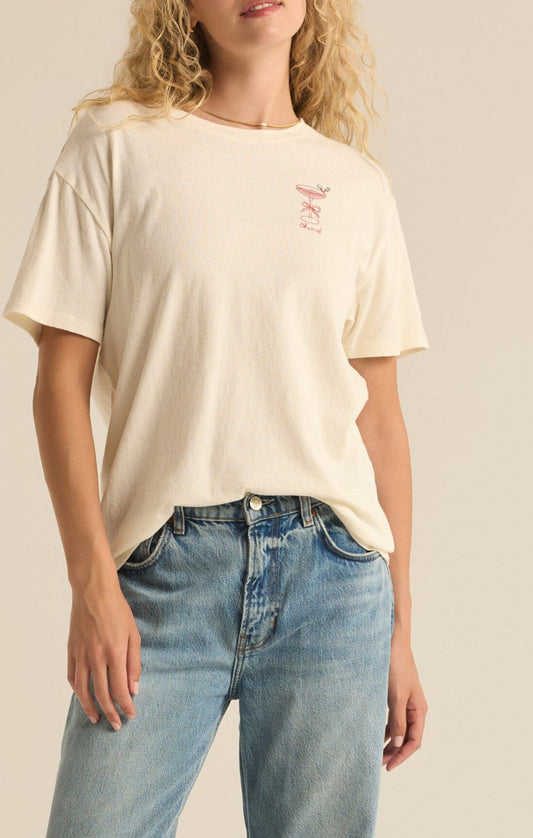 Cocktail Relaxed Embroidered Tee