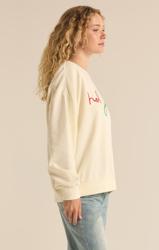 Holly Crewneck Embroidered Sweatshirt