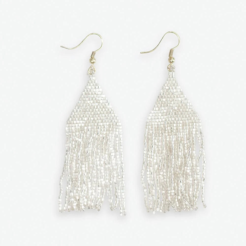 Lexie Solid Beaded Fringe Earrings