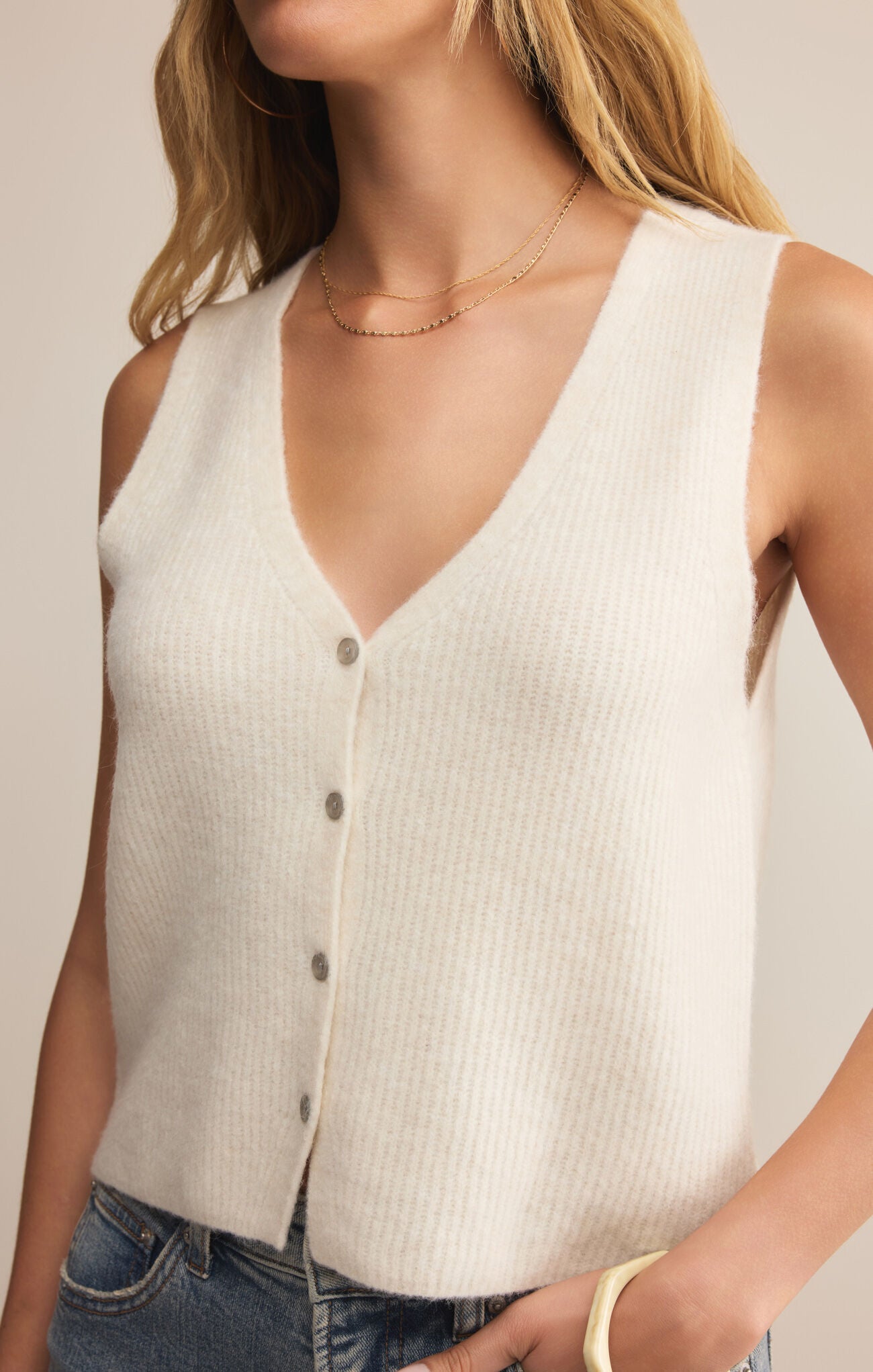 Z Supply Bryce Sweater Vest Crystal
