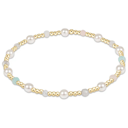 pearl sincerity pattern 4mm bead bracelet - hot mess by enewton