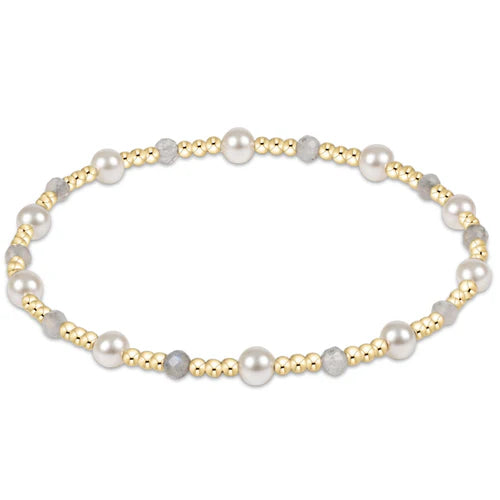 pearl sincerity pattern 4mm bead bracelet - labradorite by enewton