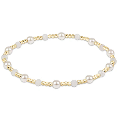 pearl sincerity pattern 4mm bead bracelet - moonstone by enewton