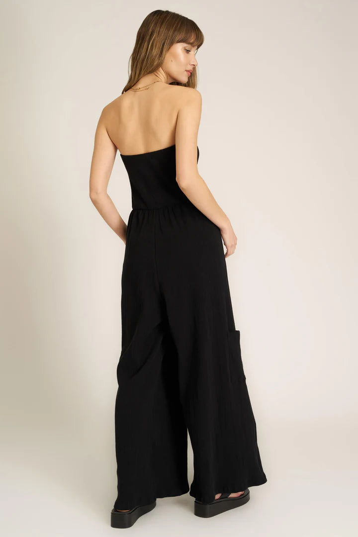 Ruby Textured Strapless Jumpsuit