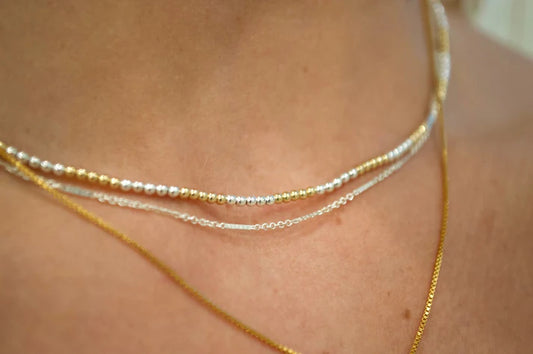 2-tone Beaded Necklace