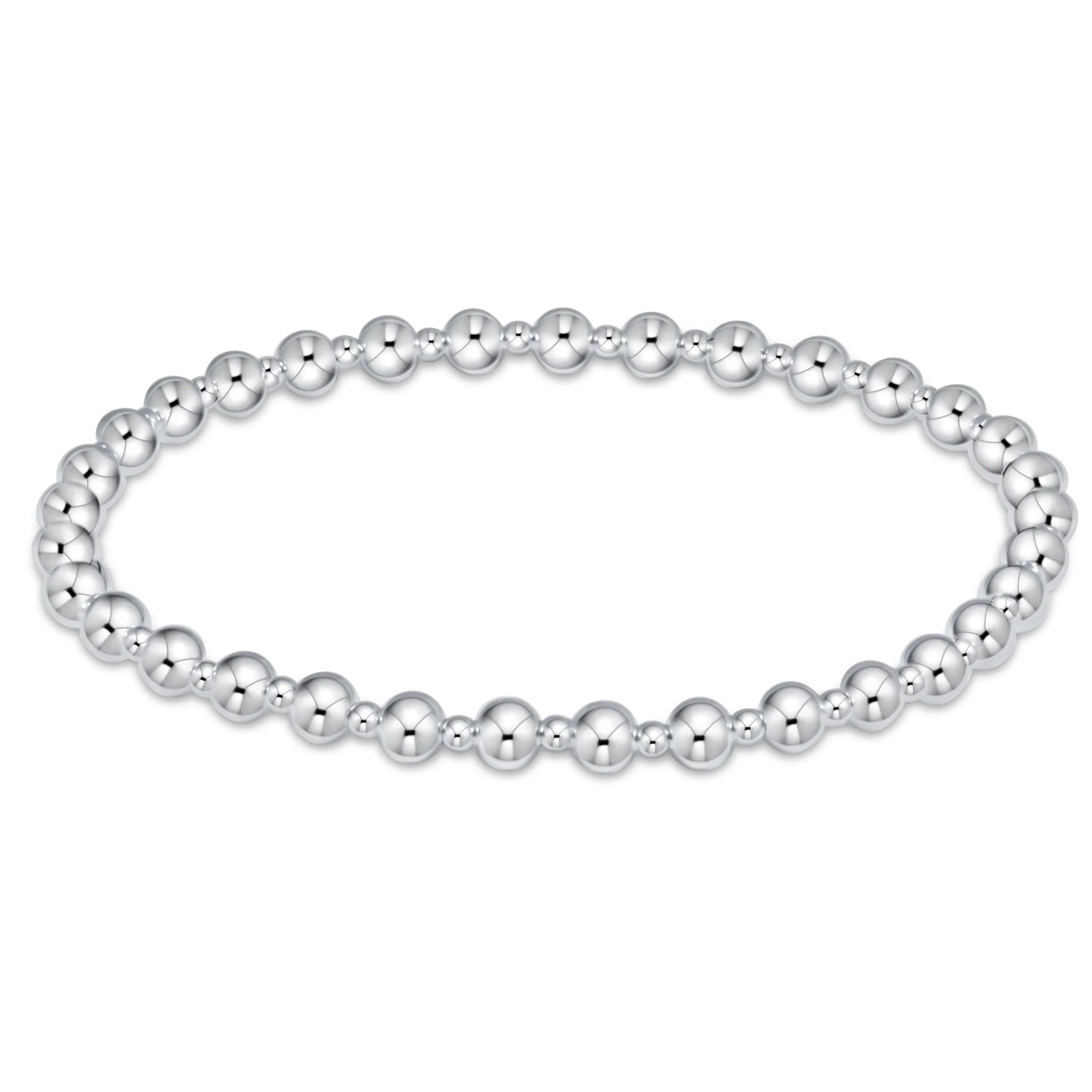 E Newton| Classic Grateful Pattern 4mm Silver Bracelet