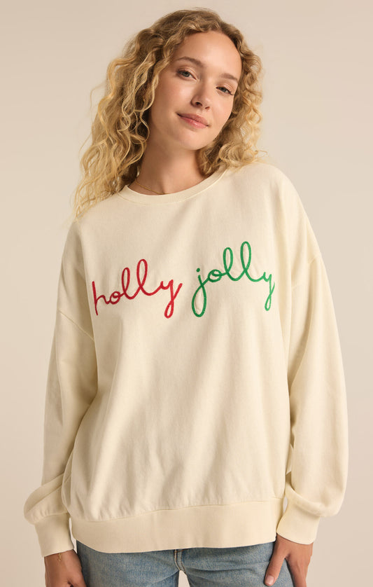 Holly Crewneck Embroidered Sweatshirt